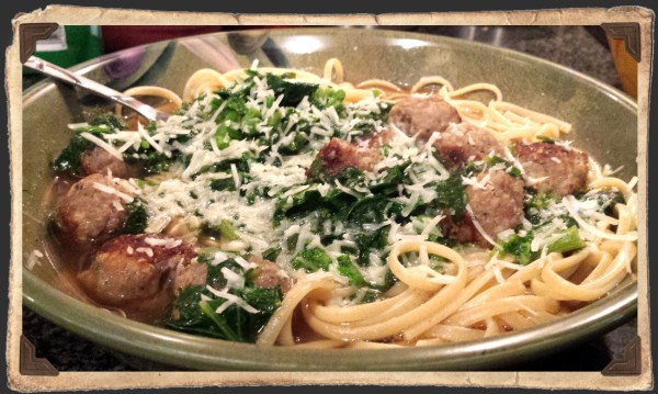Linguini w Broccoli Rabe n Sausage